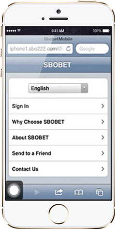 sbobet on iphone step 1