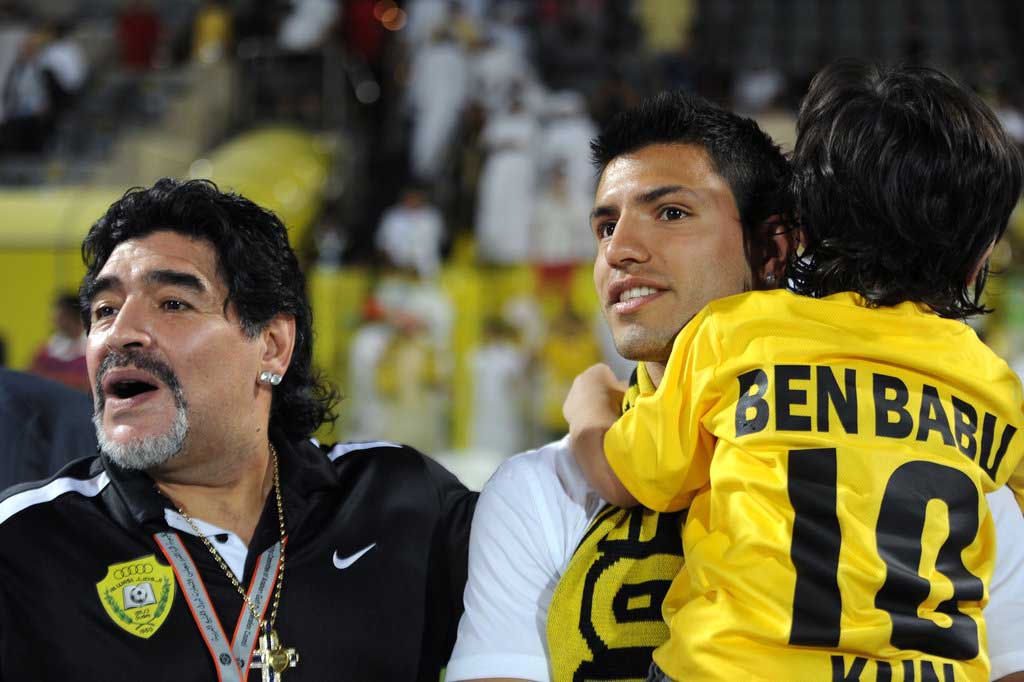 Aguero And Maradona Son Benjamin